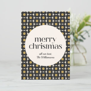 Navidad Flor Retro MCM Personalizada Negro Oro