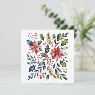 Navidad Floral Boho Fiesta Invernal Lindo Día Fest