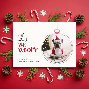 Navidad Foto de Perro Divertido Adorable y Lindo