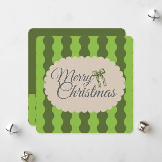 Navidad Foto Personalizada Rayas Verdes Cottagecor