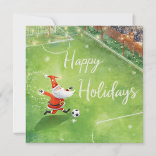 Navidad Fútbol Festejos Santa jugando fútbol
