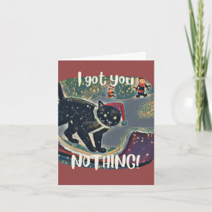 Navidad Gato Negro Divertido Travieso Personalizad