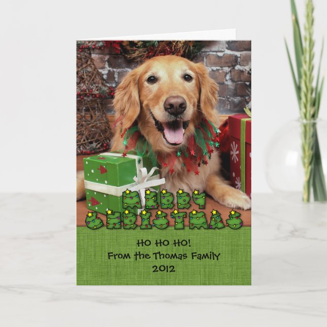 Navidad - golden retriever - Sidney (Anverso)
