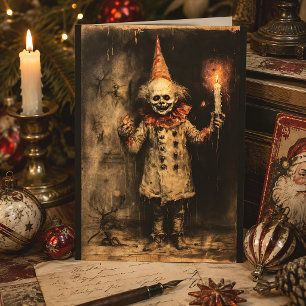 Navidad Gótica Payaso Espeluznante Vintage Creepma