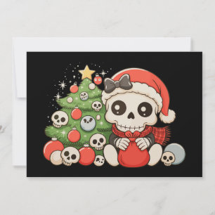 Navidad Gótico Cute Esqueleto Calavera Fiesta de N