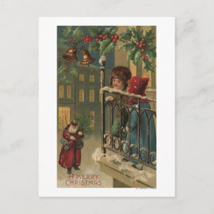 Navidad GreetingKids que mira Santa