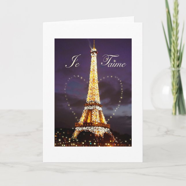 Navidad ilustrado torre Eiffel de París (Anverso)