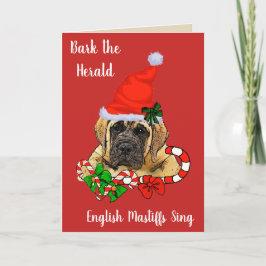 Navidad inglés lindo del perrito del mastín