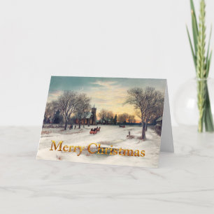 Navidad Invernal Vintage Feliz Navidad