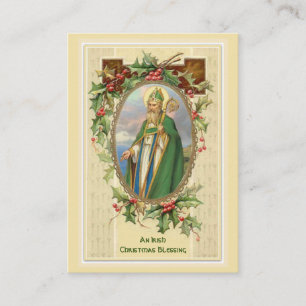 Navidad irlandés que bendice las tarjetas santas
