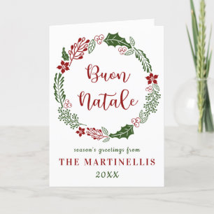 Navidad italiana Feliz, Buon Natale, Personalizado