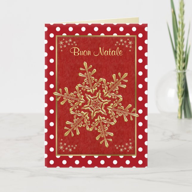 Navidad italiano de Buon Natale - copos de nieve (Anverso)