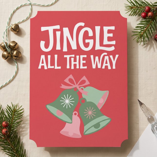 Navidad Jingle All the Way (Simulated card on table)