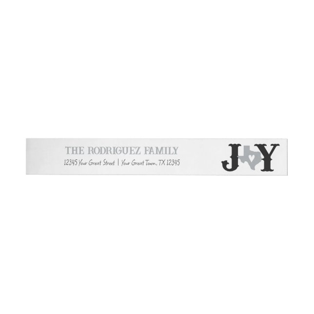 Navidad JOY Texas Plateado (Individual)