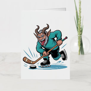 Navidad Jugando Hockey sobre Hielo Espeluznante Na