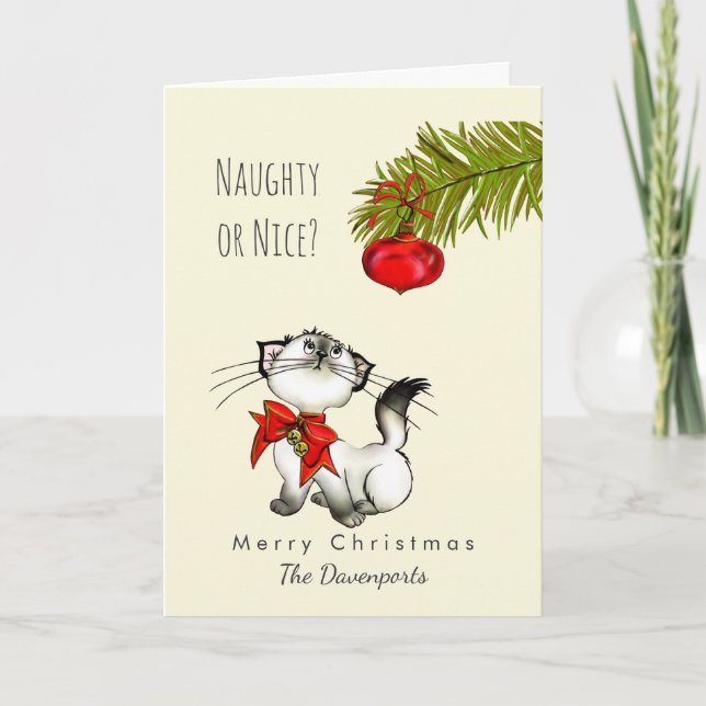 Navidad juguetón travieso o Niza del gato del (Anverso)