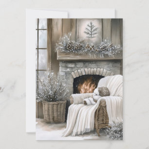 Navidad junto a la Chimenea Acogedora