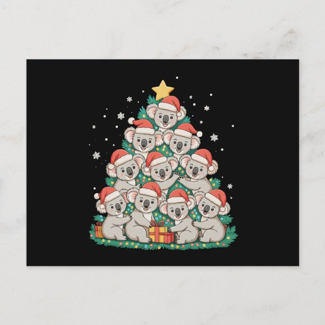 Navidad Koala Lindo Árbol Divertida Fiesta de Navi (Anverso)