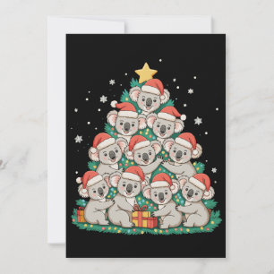 Navidad Koala Lindo Árbol Divertida Navidad Fiesta