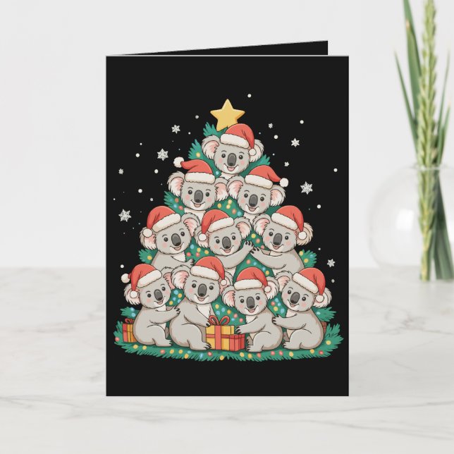 Navidad Koala Lindo Árbol Divertida Navidad Fiesta (Anverso)