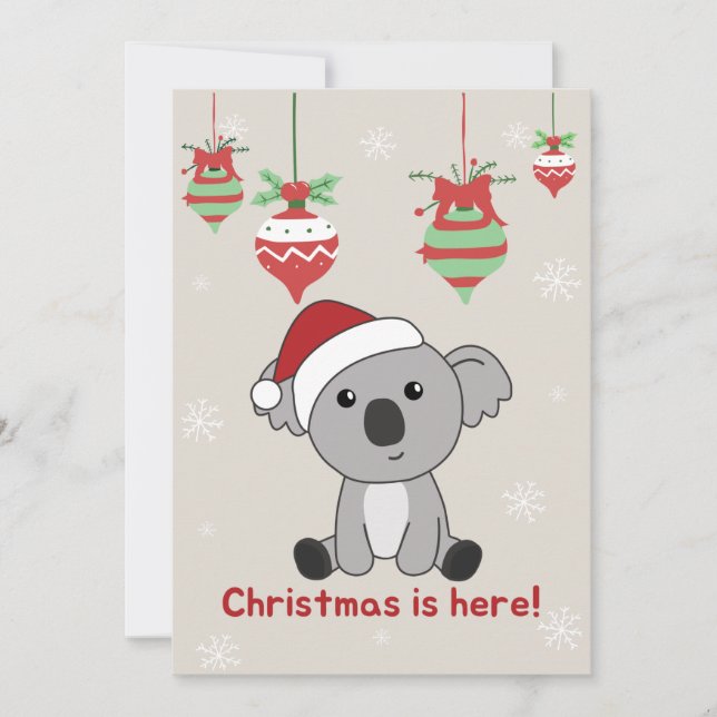 Navidad Koala Nieve Animales de invierno Koalas Fi (Anverso)