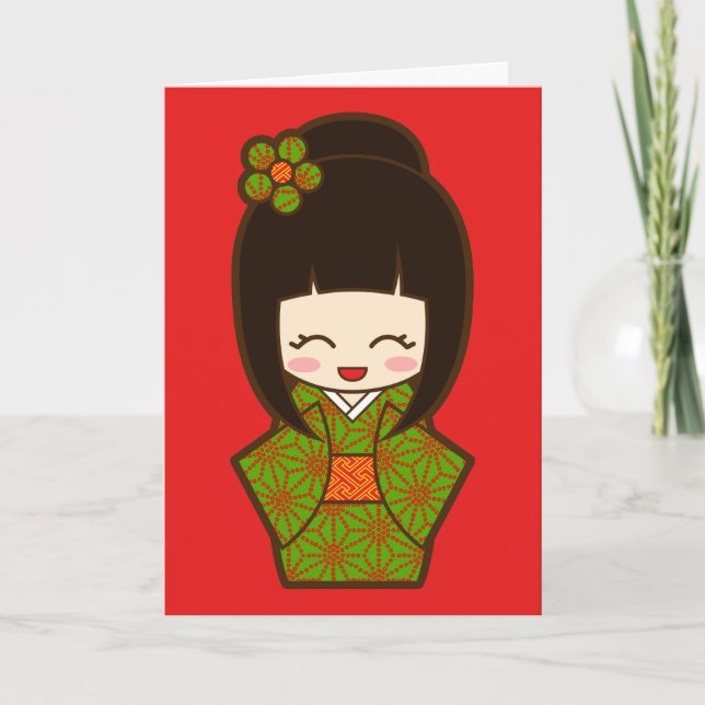 Navidad Kokeshi (Anverso)