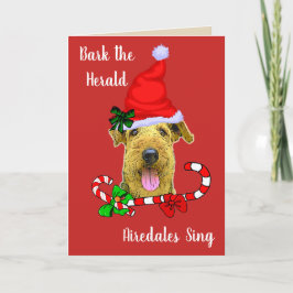 Navidad lindo de Airedale Terrier