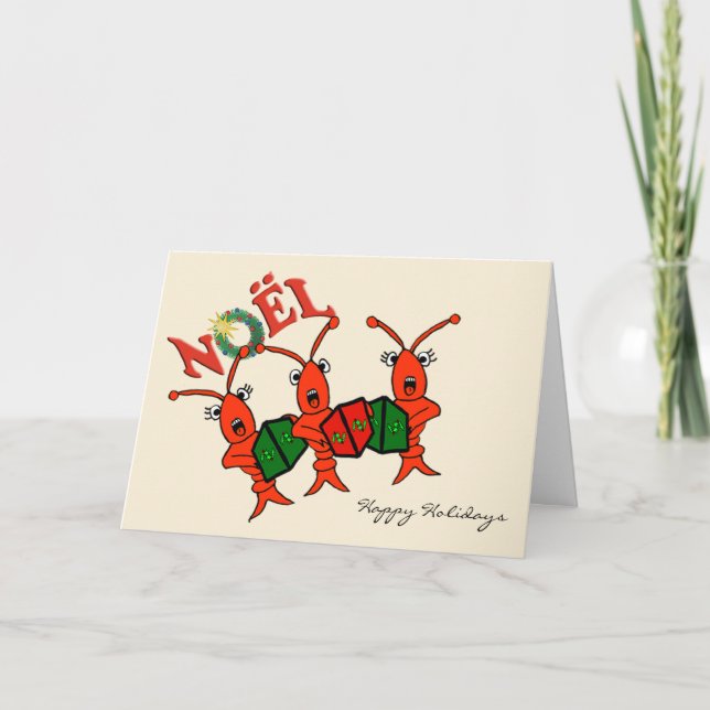Navidad lindo de la langosta de los cangrejos de (Anverso)