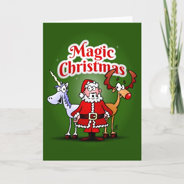 Navidad mágico con un unicornio (Anverso)
