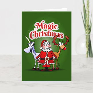 Navidad mágico con un unicornio
