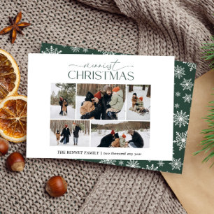 Navidad más alegre Collage de 5 fotos elegante Ver