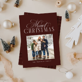 Navidad más alegre foto elegante granate