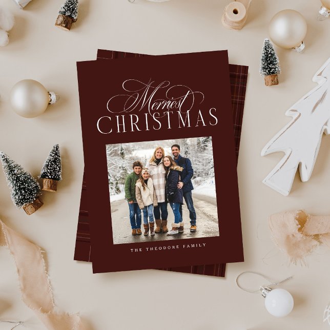 Navidad más alegre foto elegante granate (Subido por el creador)