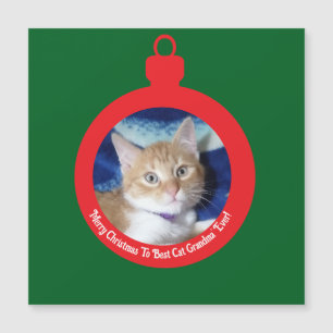 Navidad, Mejor Abuela de Gatos', Tarjeta Magnética