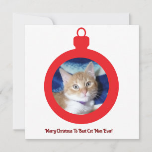 Navidad, Mejor Mamá de Gatos del Mundo , Tarjeta P