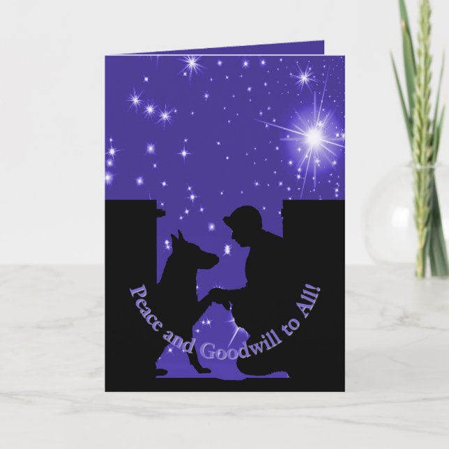 Navidad militar del manipulador K9 y de los (Anverso)