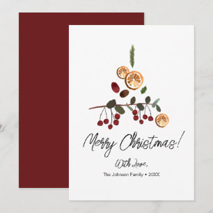 Navidad minimalista Árbol rústico follaje