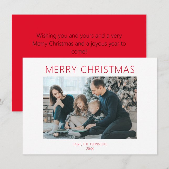 NAVIDAD Minimalista DE FERIA Roja (Anverso / Reverso)