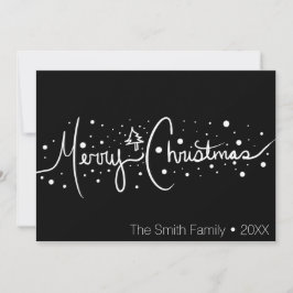 Navidad minimalista dibujada a mano con nieve
