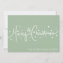 Navidad minimalista dibujada a mano con nieve