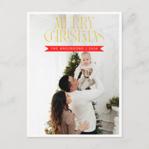 Navidad Minimalista Elegante Foto de Familia Mod