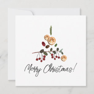 Navidad minimalista Foliaje forestal festivo