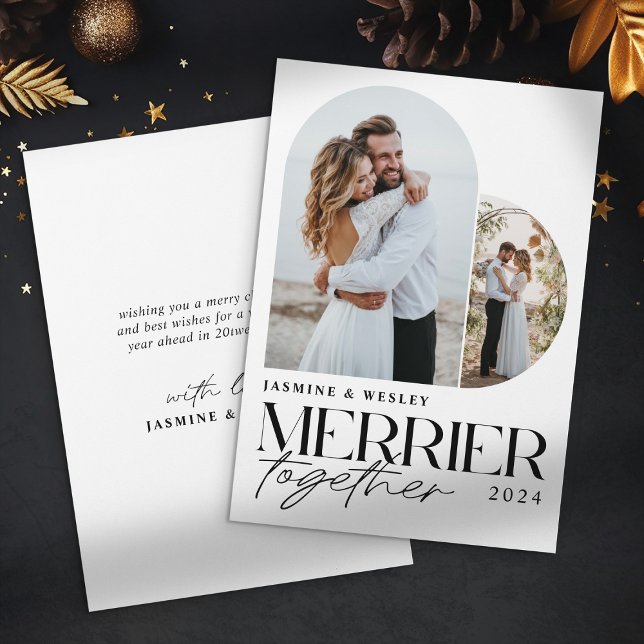 Navidad Minimalista Más Alegre Juntos Boda (Subido por el creador)