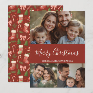 Navidad minimalista moderna con varias fotos