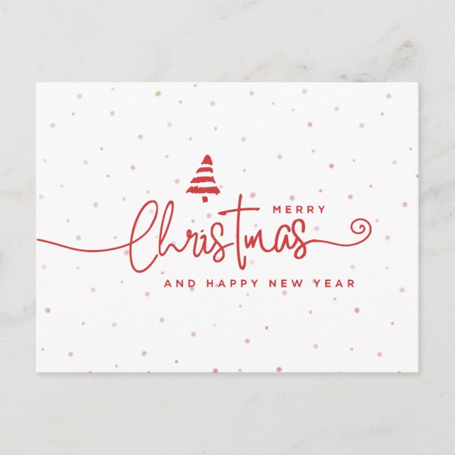Navidad Minimalista Moderna Rojo y Blanco (Anverso)