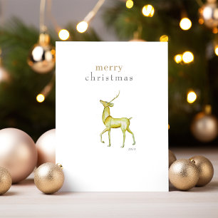 Navidad minimalista Reno Dorado