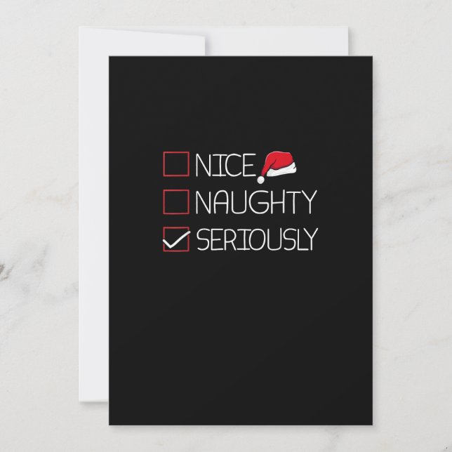 Navidad Moderna de Estilo Serio Travieso Lindo (Anverso)