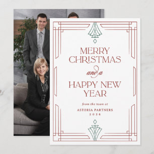 Navidad Moderna Deco Elegante Tarjeta de Navidad