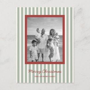 Navidad Moderna Foto Rayas Simples