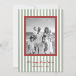 Navidad Moderna Foto Rayas Simples
